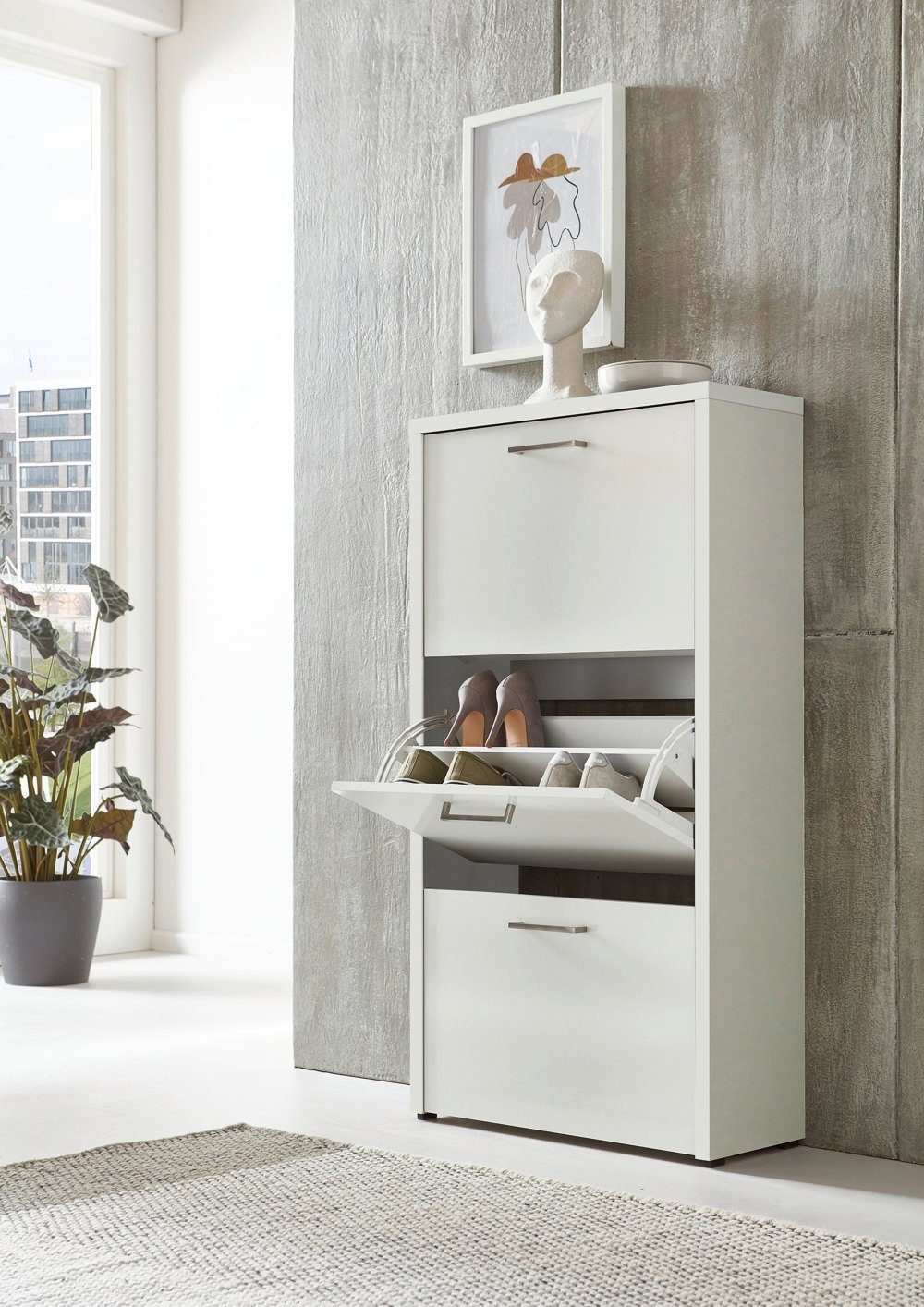 BMG Möbel Schuhkipper Siena Schuhschrank Schuhregal Für